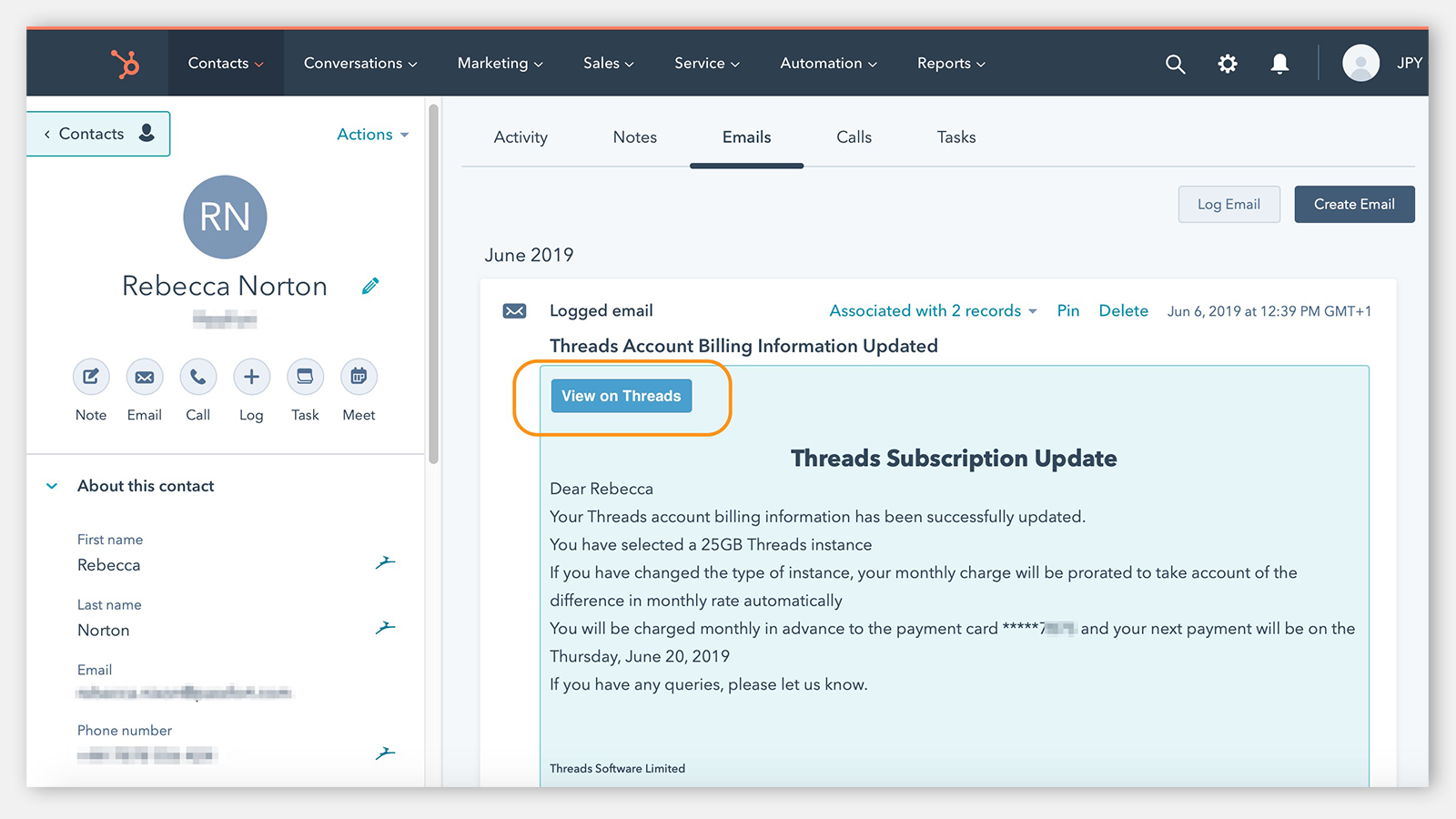 Threads HubSpot Integration Connect Them Today
